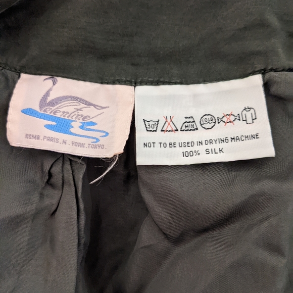 Forest Green 100% silk skirt - Picture 4 of 8